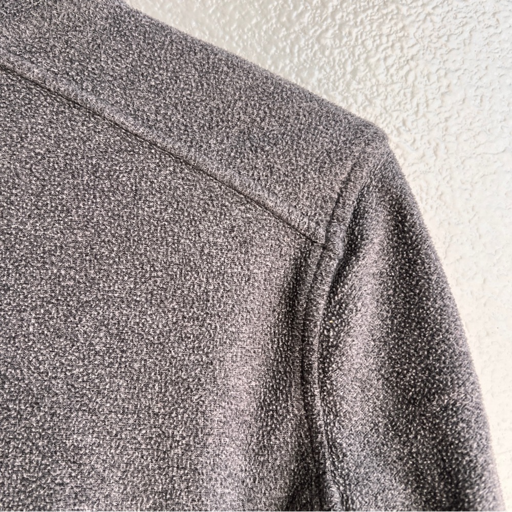 LL Bean Soft Brushed Fitness Fleece 1/4 Zip Gray Pullover Sweatshirt Women’s - Picture 12 of 14